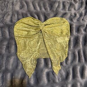 Floral Green Crop Top